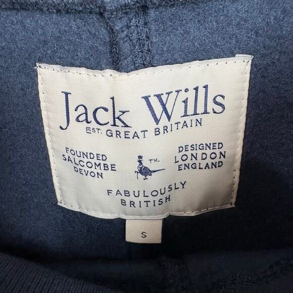Jack Wills Mens Logo Joggers Navy Blue Fleece Elastic Waist Drawstring Small - Picture 6 of 14